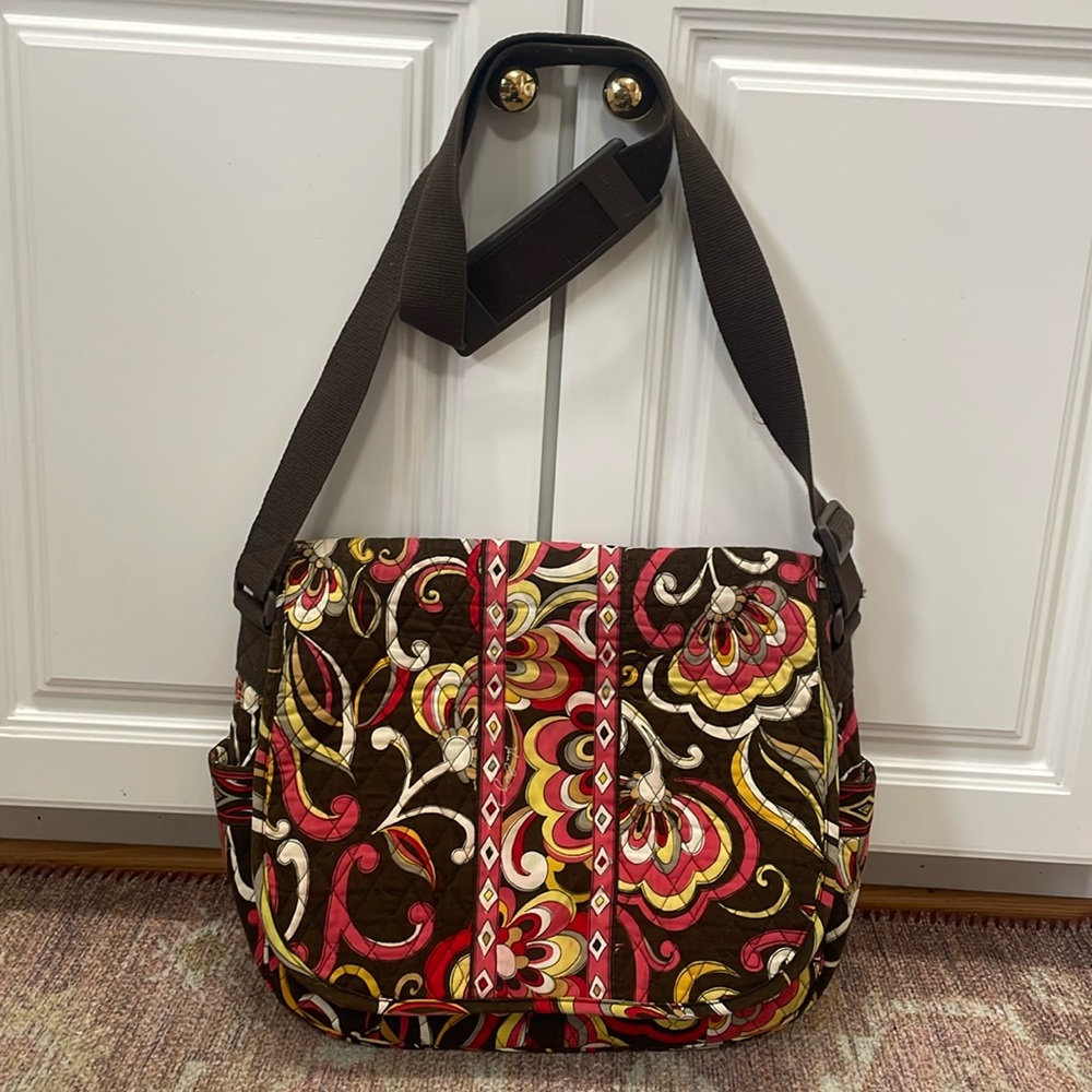 Vera Bradley Puccini Crossbody Messenger Bag W/ Wallet & Glasses Case